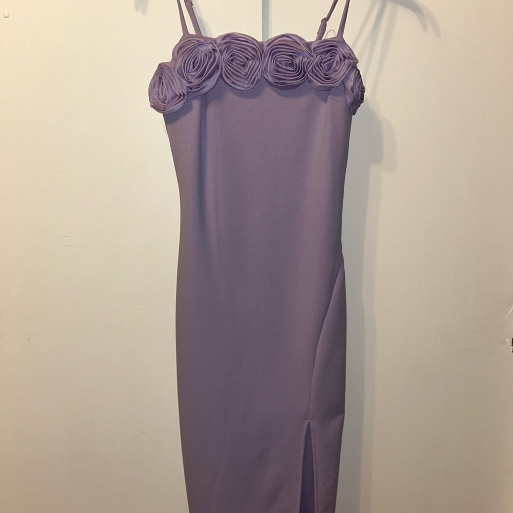 Elegant Purple Sleeveless Dress